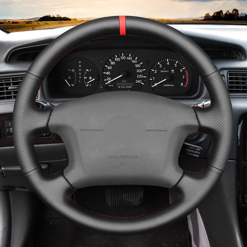 Loncky Custom Hand Stitched OEM Genuine Leather Carbon Fiber Suede Alcantara Steering Wheel